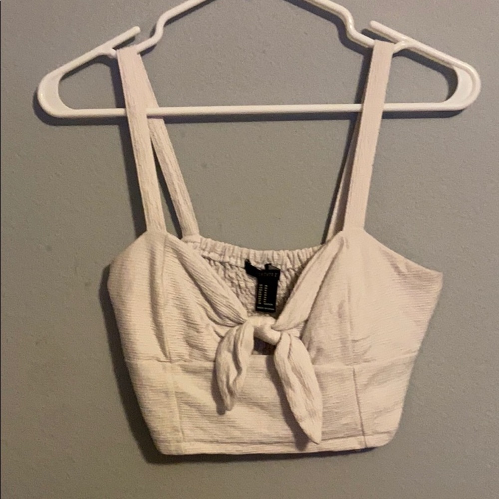 White short crop top